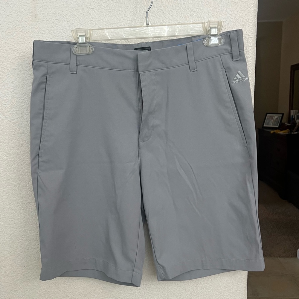 Adidas Gray Athletic Shorts with Classic Style